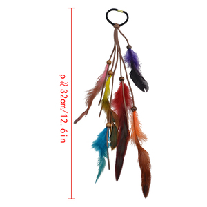 Bijoux de cheveux faits à la main de couleur aléatoire, tresse sale, plume, coiffe de festival, coiffe hippie, <span class=keywords><strong>accessoires</strong></span> pour cheveux - Product Image 6