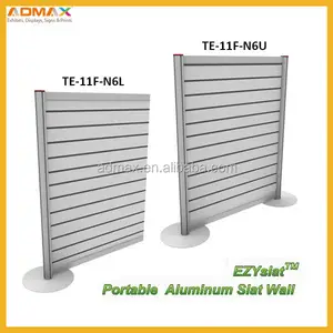 Tragbare doppelseitige Aluminium Slatwall mit stoff panel gute für Shop Display