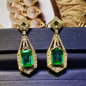 Gemstone <strong>Sets</strong> 18k Gold South Africa Real Diamond Natural <strong>Emerald</strong> Luxury Earrings/ring <strong>Jewelry</strong> <strong>Sets</strong> for Women - Product Image 3
