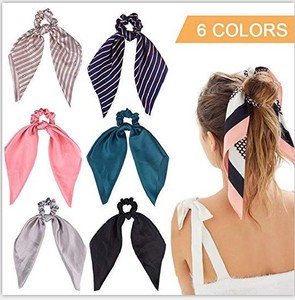 100% <strong>Silk</strong> Hair <strong>Headband</strong> with Elastic Ribbon Custom Size and Color <strong>Silk</strong> Scrunchies - Product Image 2