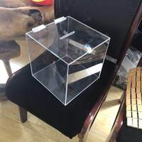 Klare Acryl-Spenden box mit Schloss