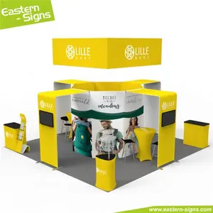 modern trade show booth fancy aluminum fabric trade fair easily install twister tower booth exhibition