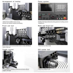 Sm205 Высокоточный 2 шпинделя швейцарского типа cnc автоматический токарный станок для стоматологии - Product Image 2