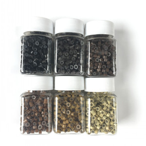 500 Uds 5,0mm * 3,0mm * 3,0mm <span class=keywords><strong>Micro</strong></span> anillos de silicona/enlaces/Cuentas accesorios para extensiones de cabello - Product Image 3