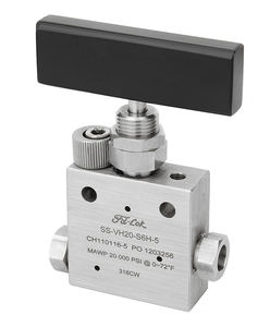 Valvola a Spillo Idraulica Manuale Industriale FD-LOK SS-V8 in Materiale Inconel 625 ad Alta Pressione Compatibile con Olio Dimensioni Porta da 1/8\" a 2\" - Product Image 3