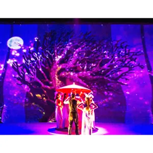 transparent 3D Holographic Stage mesh screen for hologram projection big stage performance