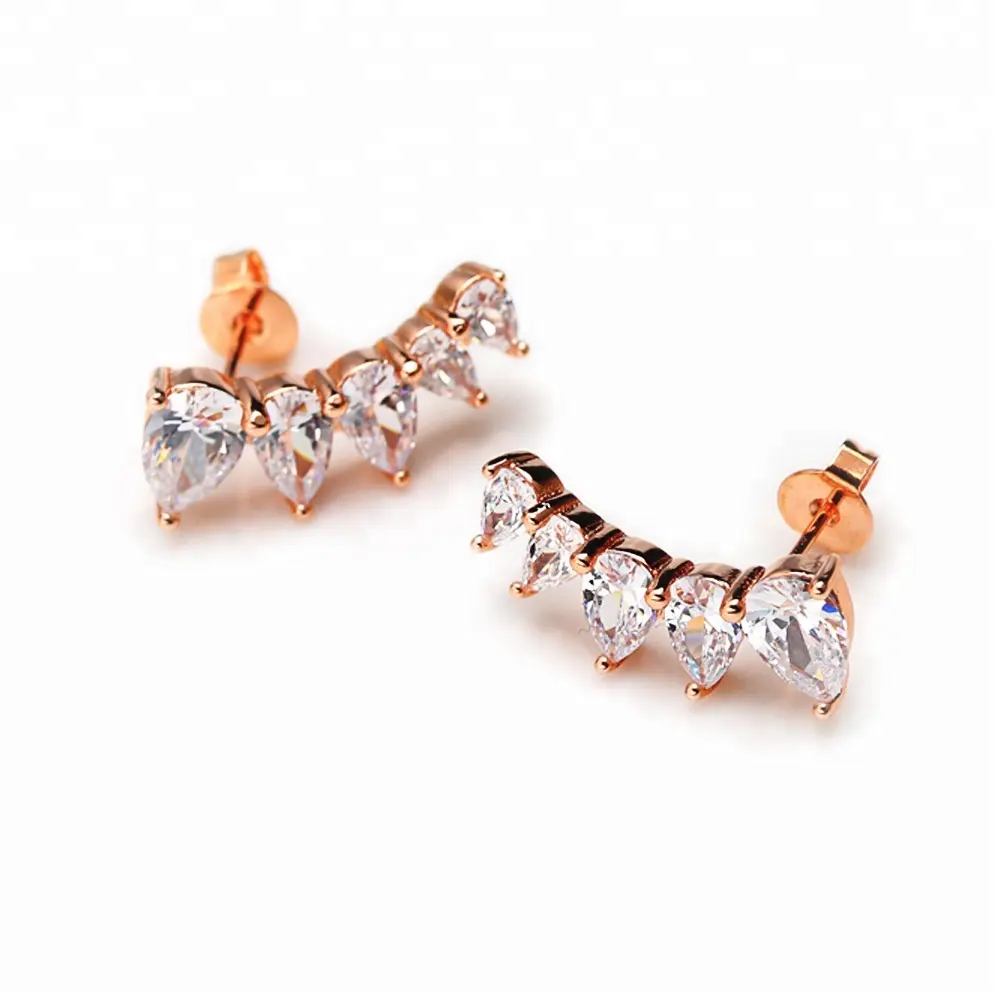 Offre Spéciale bijoux plaqué or rose zircon cubique boucles d'oreille goujon où acheter des bijoux en ligne