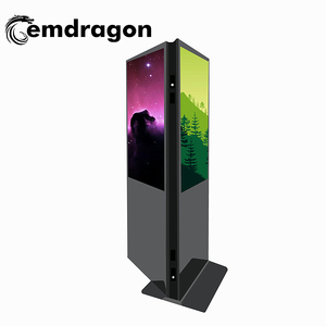 50 Inci Dual Layar LCD Menampilkan Iklan LCD Displayfor Bensin Digital Signage Totem Iklan LED Tampilan Harga