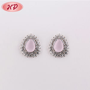 2021 Trending Products Cheap <strong>Fake</strong> <strong>Diamond</strong> Big Stone CZ Stud <strong>Earring</strong> - Product Image 5