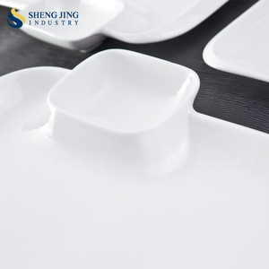 Personalizar Barato Llano Japonés Porcelana Rectángulo Plato de Sushi Con Plato de Salsa - Product Image 3