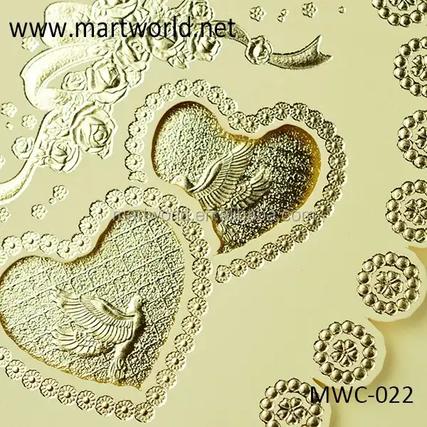 2022 handgemachte 3d königliche Großhandel Einladung karte für Verlobung und Hochzeit, OEM Gruß karte Design (MWC-022)