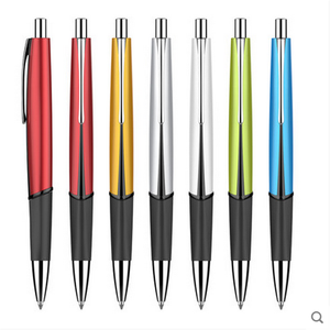 도매 2021 새로운 사용자 정의 화이트 블랙 잉크 볼펜 독일 잉크 컬러 고무 그립 플라스틱 로고 저렴한 - Product Image 5