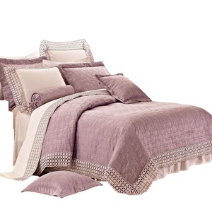 KOSMOS ropa de cama 100% poliéster <span class=keywords><strong>blanco</strong></span> hotel de lujo encaje colcha alta calidad colcha - Product Image 6