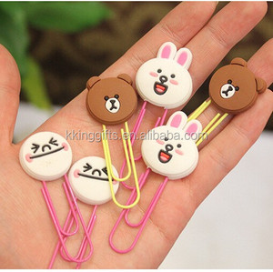 Văn Phòng Phẩm Bán Buôn Biểu Tượng Tùy Chỉnh Kẹp Giấy Bookmark Dễ Thương Động Vật Có Hình Dạng 3D Mềm Pvc Kim Loại Kẹp Giấy - Product Image 6
