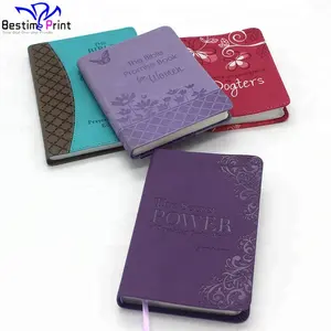 Personalizada cubierta de cuero de la PU libro religioso imprimir Biblia de bolsillo Mini Biblia