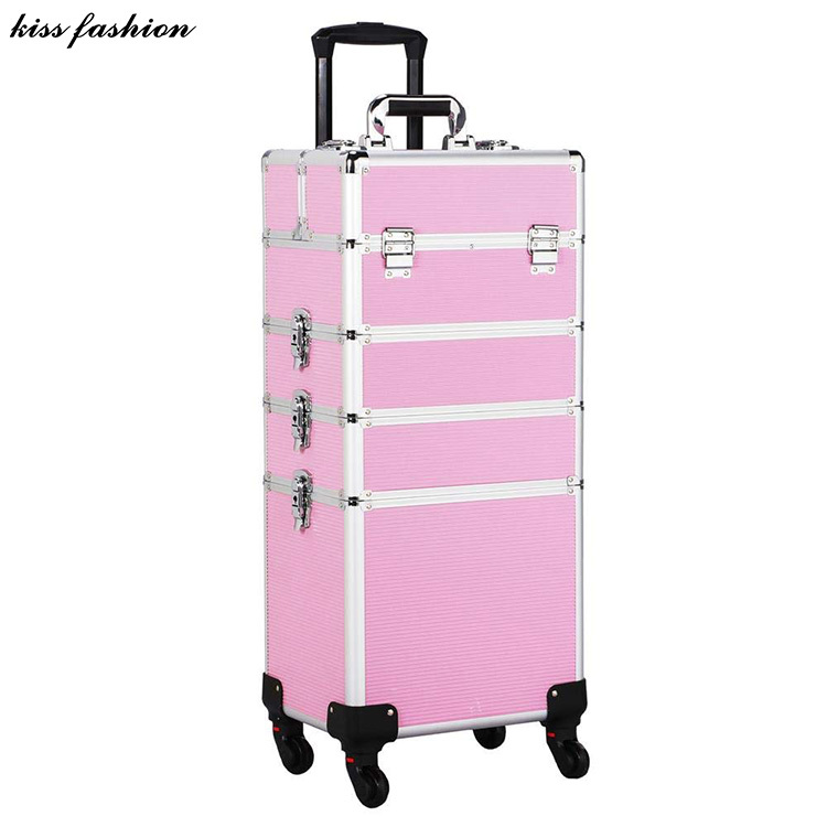 4 in 1 pink trolley case