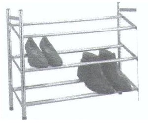 ชั้นวางรองเท้าโลหะสีขาว4ชั้นดีไซน์เรียบง่าย - Product Image 5