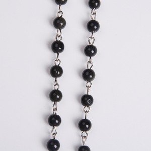 <span class=keywords><strong>Rosario</strong></span> Cattolico con Croce e Perle di Vetro <span class=keywords><strong>Nero</strong></span> per Preghiera, Best Seller - Product Image 5