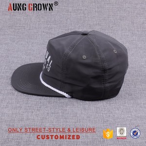 Custom blank No structured Nylon thread cord Cap hat Snapback hat, hat nylon - Product Image 3
