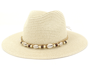 B8 Summer Outdoor Beach Cap British Style Jazz <strong>Straw</strong> Hat Wide Brim Vintage <strong>Fedora</strong> for Men Women Sunscreen Panama Sun Hats - Product Image 1