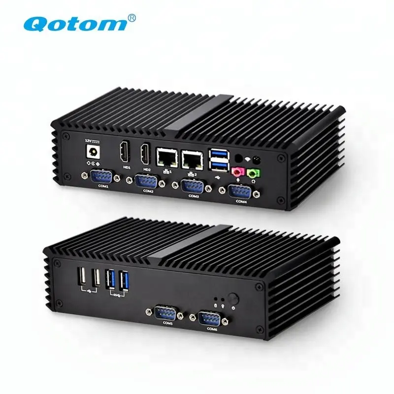 Qotom Q305P аппаратный компьютер 3205U мини-компьютер системная плата VGA мини-ПК Linux мини-Настольный ПК