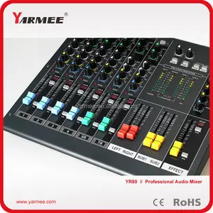 Nuovo design piccolo audio digitale karaoke eco consolle mixer ym80- yarmee