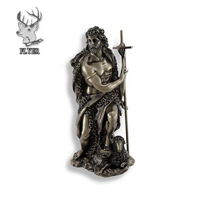Statue de fontaine du baptême de jésus, décoration d'intérieur moderne, accessoire à l'eau - Product Image 6