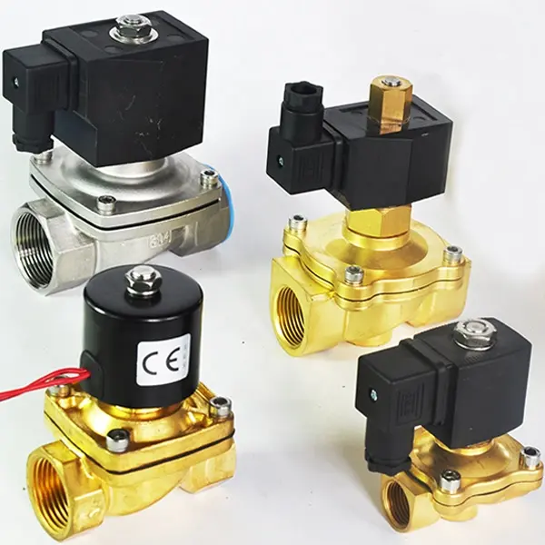 Katup solenoid gas kuningan elektrik, katup solenoid untuk air 1/2 inci 220V 24V, baja anti karat harga rendah