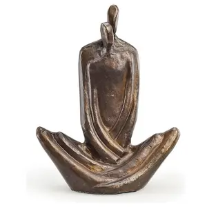 Abstract liefdevolle paar bronzen sculptuur hedendaagse decoratieve objecten en beeldjes