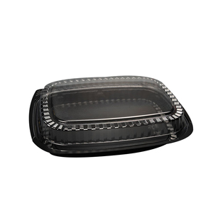 Plateau de service en plastique, conteneurs d'emballage en plastique, plateaux empilables noirs pour les aliments, vente en gros, 10 pièces - Product Image 6