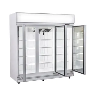 Redbowl Factory Supplier Custom Air-cooled Ice Cream Glass Commercial Refrigerator Fridge