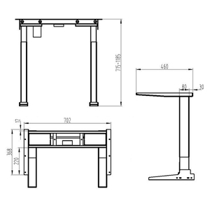 Lift Office <strong>Table</strong> Standing Computer Desk With <strong>Adjustable</strong> <strong>Height</strong> <strong>Table</strong> <strong>Legs</strong> - Product Image 5
