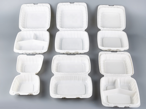 Takeway boîte alimentaire écologique envases biodégradables jetable 3 compartiments récipient alimentaire 993 à emporter boîtes en mousse alimentaire - Product Image 6