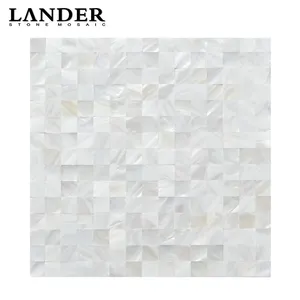 pure white seamless mother of pearl backsplash shell mosaic tile