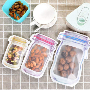 中国工場新デザインプラスチックメイソンジャー型バッグスタンドアップジップロック食品包装バッグカスタムロゴ付き - Product Image 3