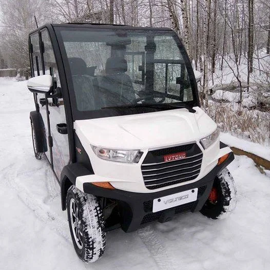 4-местный майнил электрический автомобиль Закрытая дверь, кондиционер, для пожилых пассажиров