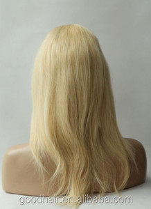 Expreso Ali rubia larga recta Peluca de cabello humano para las mujeres blancas de saxy imagen noche encaje - Product Image 5