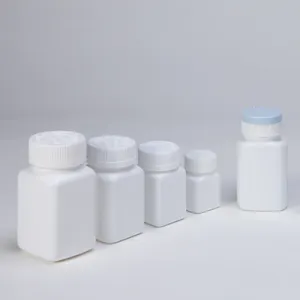 40ml kinder sichere quadratische Plastik pillen flasche