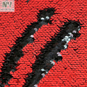 Nanyee कपड़ा मरमेड दो टोन लाल काले सेक्विन कपड़े - Product Image 3