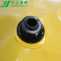 Bâche de drainage - Bâche de protection contre les fuites de plafond et de toit - Bâche de protection contre les gouttes - Robuste - Jaune