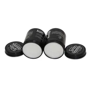 White mud with black aluminum tin cans matte strong hold long lasting 24 hours hair styling clay