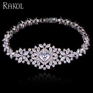 RAKOL BP023 oro <span class=keywords><strong>rosa</strong></span> bianco cristallo zircone CZ <span class=keywords><strong>bracciale</strong></span> matrimonio sposa europeo e americano elegante <span class=keywords><strong>bracciale</strong></span> donna - Product Image 6
