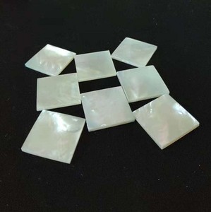 Taglio lucido bianco naturale madreperla conchiglia pezzi vuoti per gioielli - Product Image 5