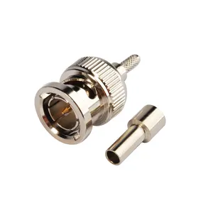 75 Ohm HD 12G-SDI Connector BNC cable Connector Male Straight Plug rg12 coaxial cable connector