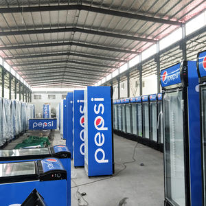 Glass Door Cold Drink Commercial Beverage Cooler Upright <strong>Pepsi</strong> <strong>Fridge</strong> with Light Box - Product Image 4