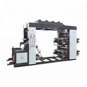 Wenzhou Lisheng 4 colour high speed flexo PE poly bag printing machine for film