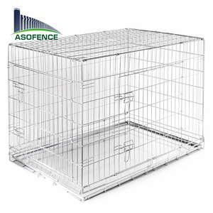 Modern 6ft x4ft x6ft large pet dog cage stainless steel dog crate heavy duty outdoor dog house kennel