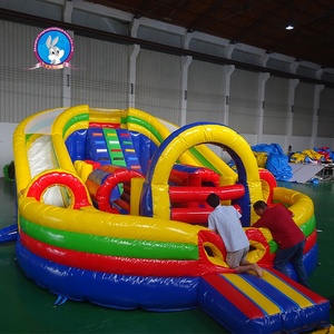 Parcours d'obstacles gonflable rond coloré et jeux de videur pour château gonflable amusant pour enfants et adultes - Product Image 3