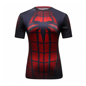 Camiseta <span class=keywords><strong>de</strong></span> superhéroe <span class=keywords><strong>de</strong></span> <span class=keywords><strong>DC</strong></span> <span class=keywords><strong>Comics</strong></span> para mujer, disfraz <span class=keywords><strong>de</strong></span> Spiderman para Halloween, mallas <span class=keywords><strong>de</strong></span> Fitness - Product Image 4