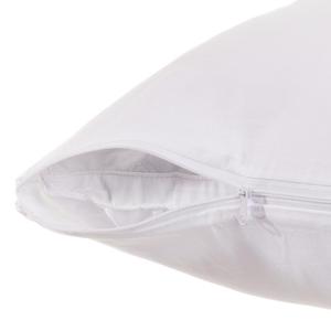 Housse de coussin en tissu imperméable blanc uni anti-acariens - Product Image 2